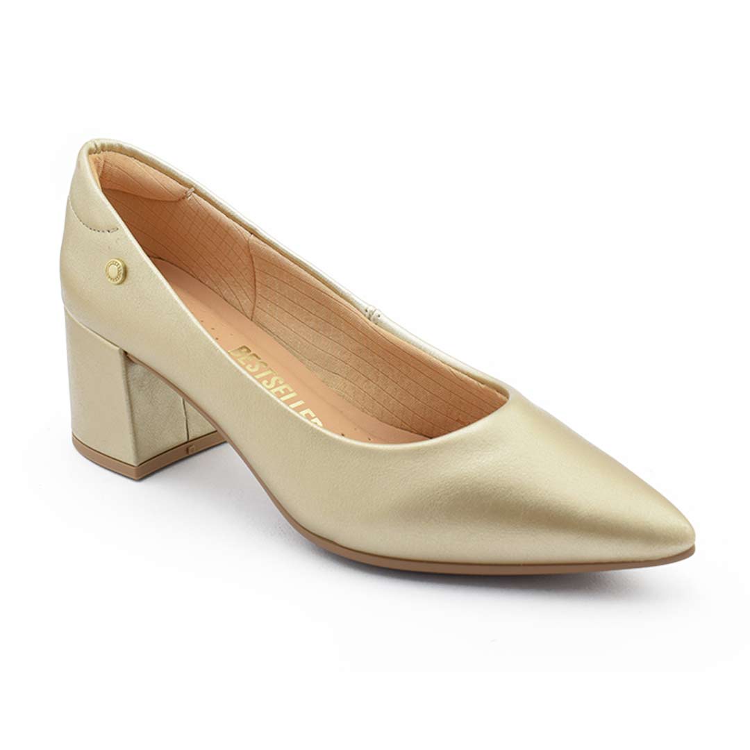 Stiletto taco medio Diara Champagne - Imagen 2