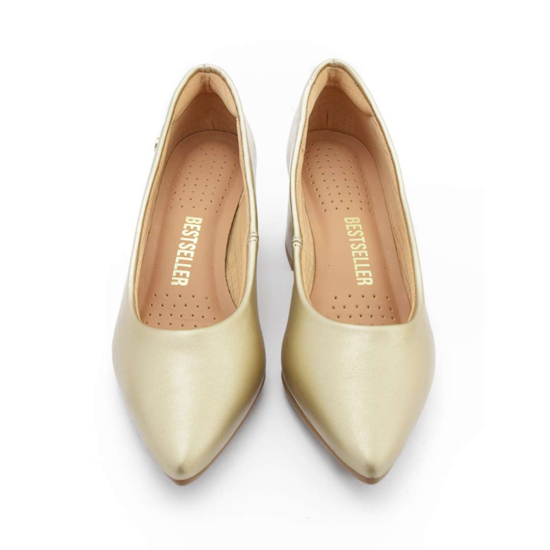 Stiletto taco medio Diara Champagne - Imagen 5