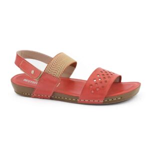 Sandalia mujer cuero Corina coral