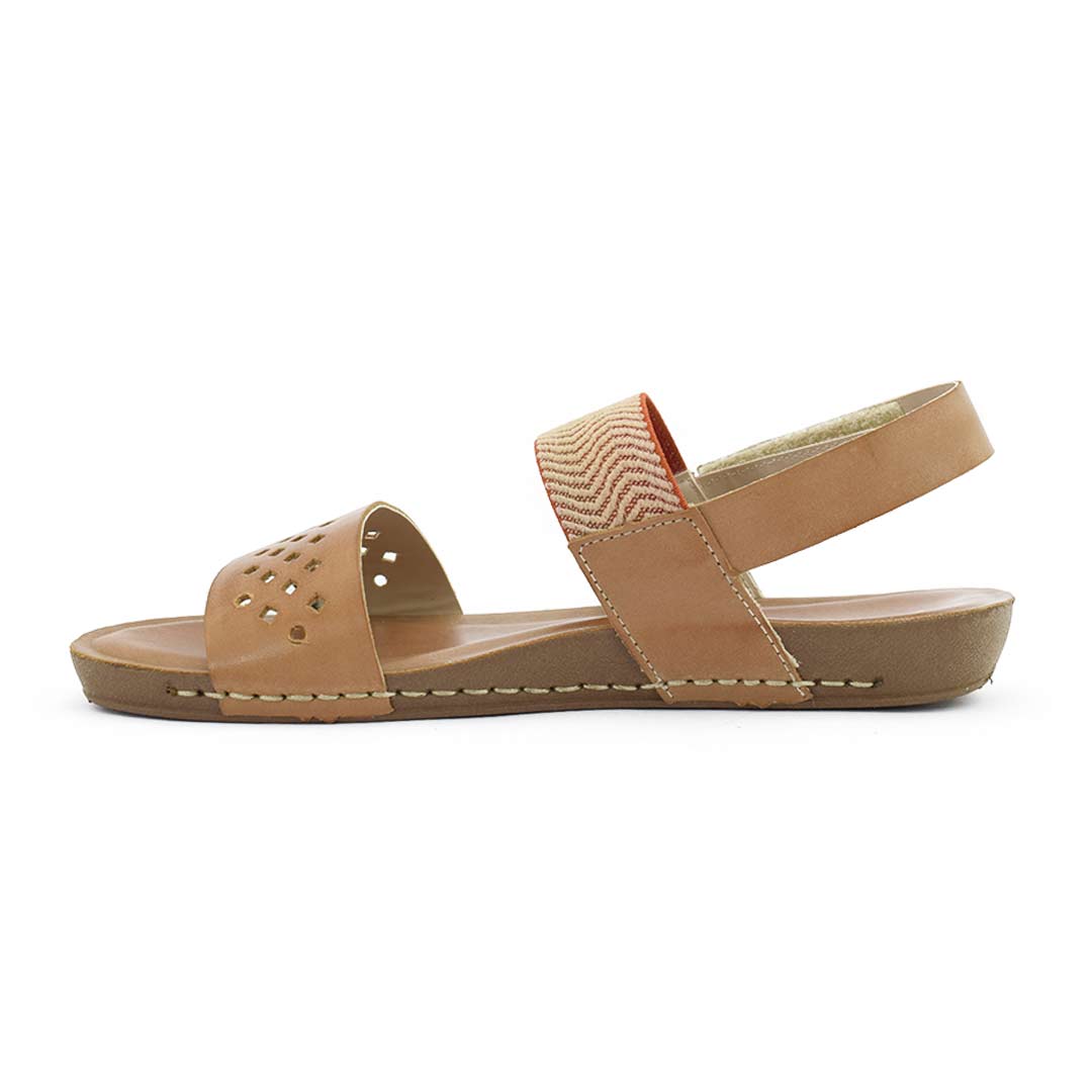 Sandalia mujer cuero Corina visón - Imagen 5