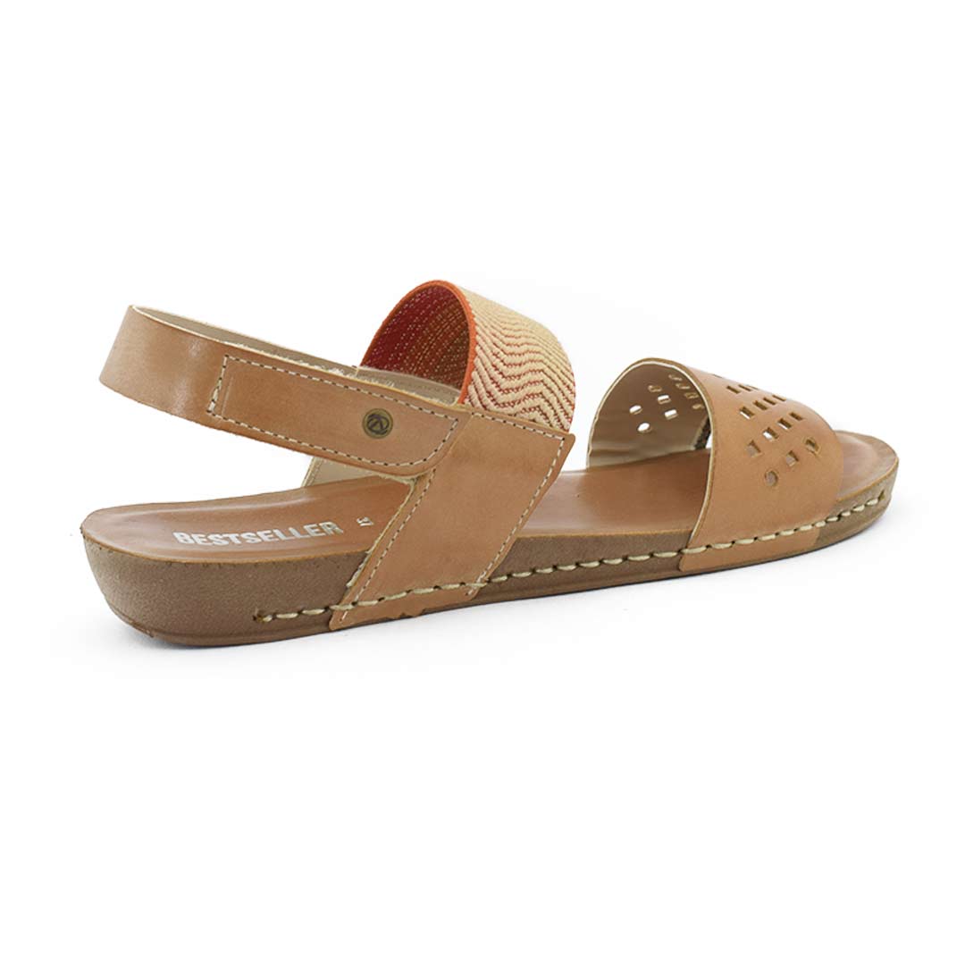 Sandalia mujer cuero Corina visón - Imagen 4