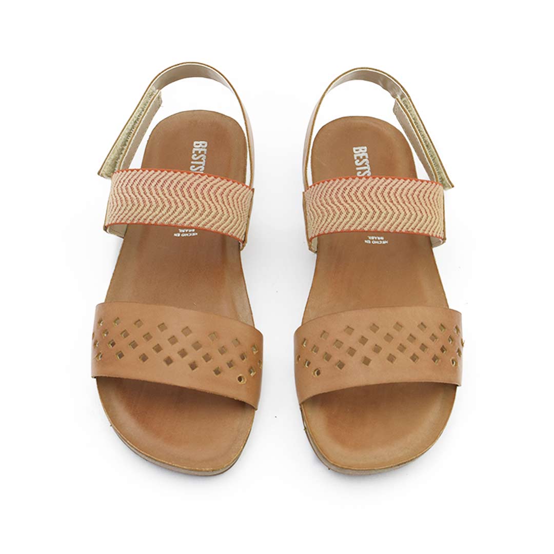 Sandalia mujer cuero Corina visón - Imagen 3