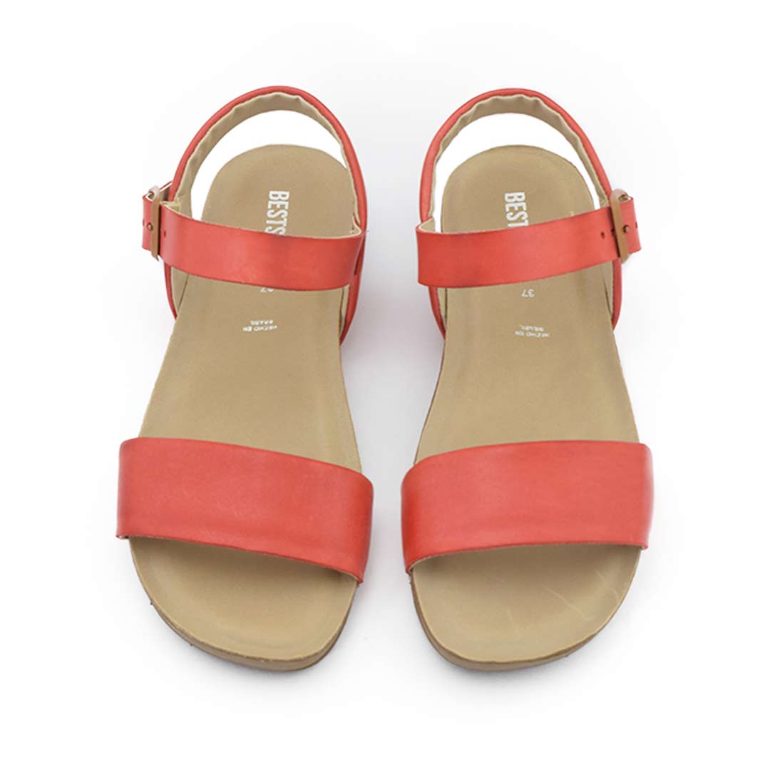 Sandalia mujer cuero Jasmín coral - Imagen 5