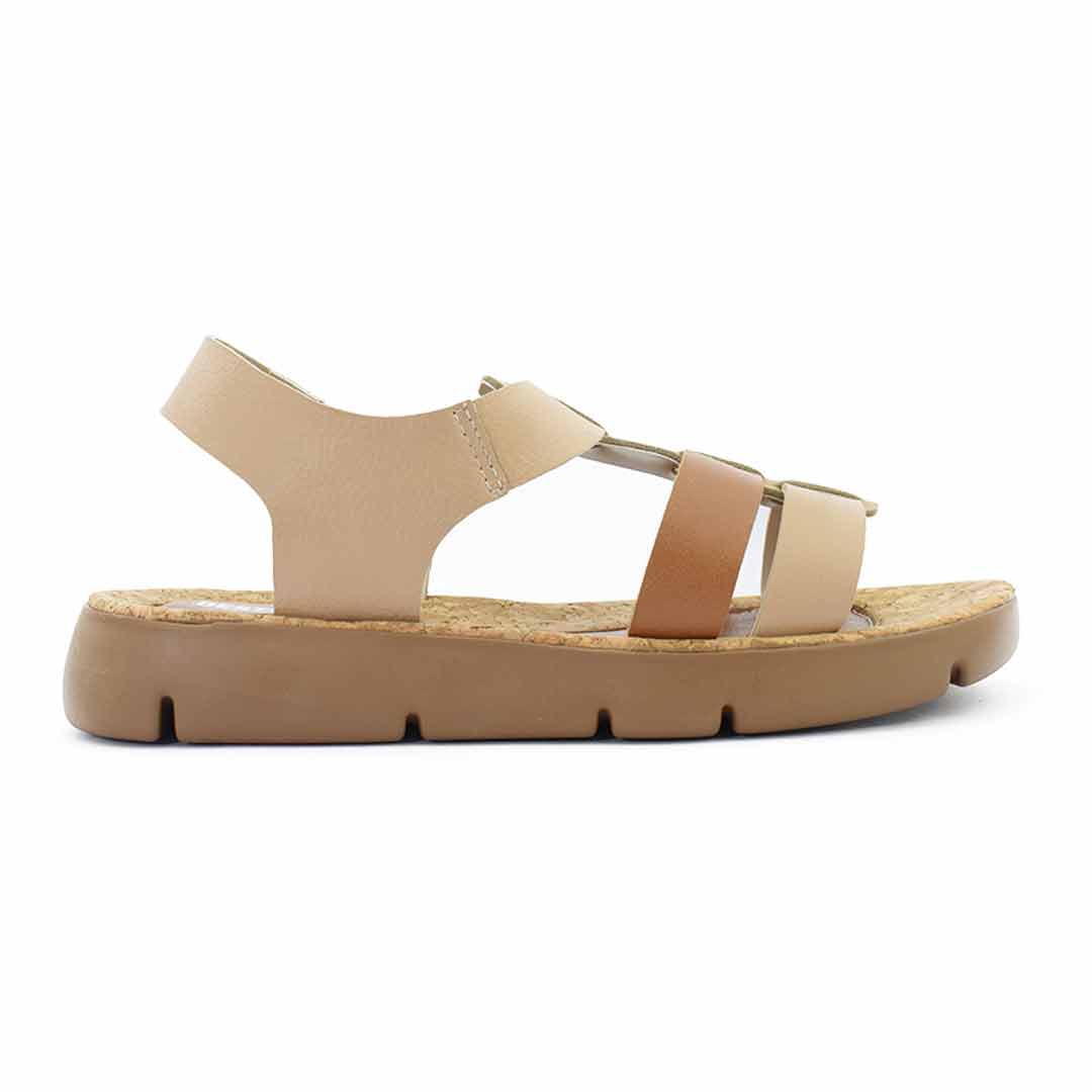 Sandalia mujer cuero Fabiola nude - Imagen 2