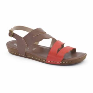 Sandalia mujer cuero Roma marrón