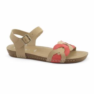 Sandalia mujer cuero Umma visón