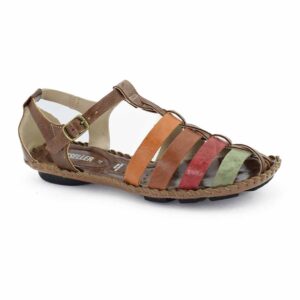 Guaracha cuero mujer Roma marrón