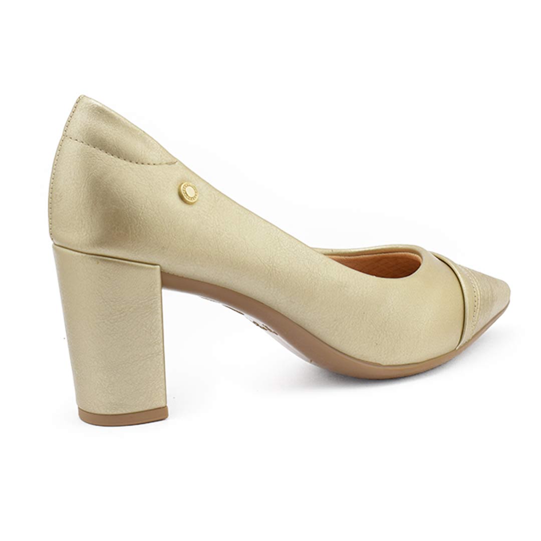 Stiletto taco alto Sofia champagne - Imagen 4