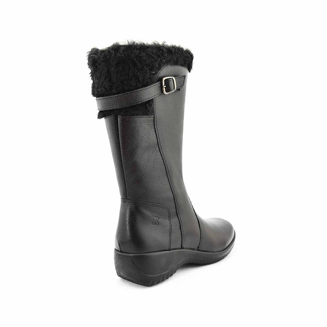 Botas cuero altas mujer Brena negras - Imagen 5