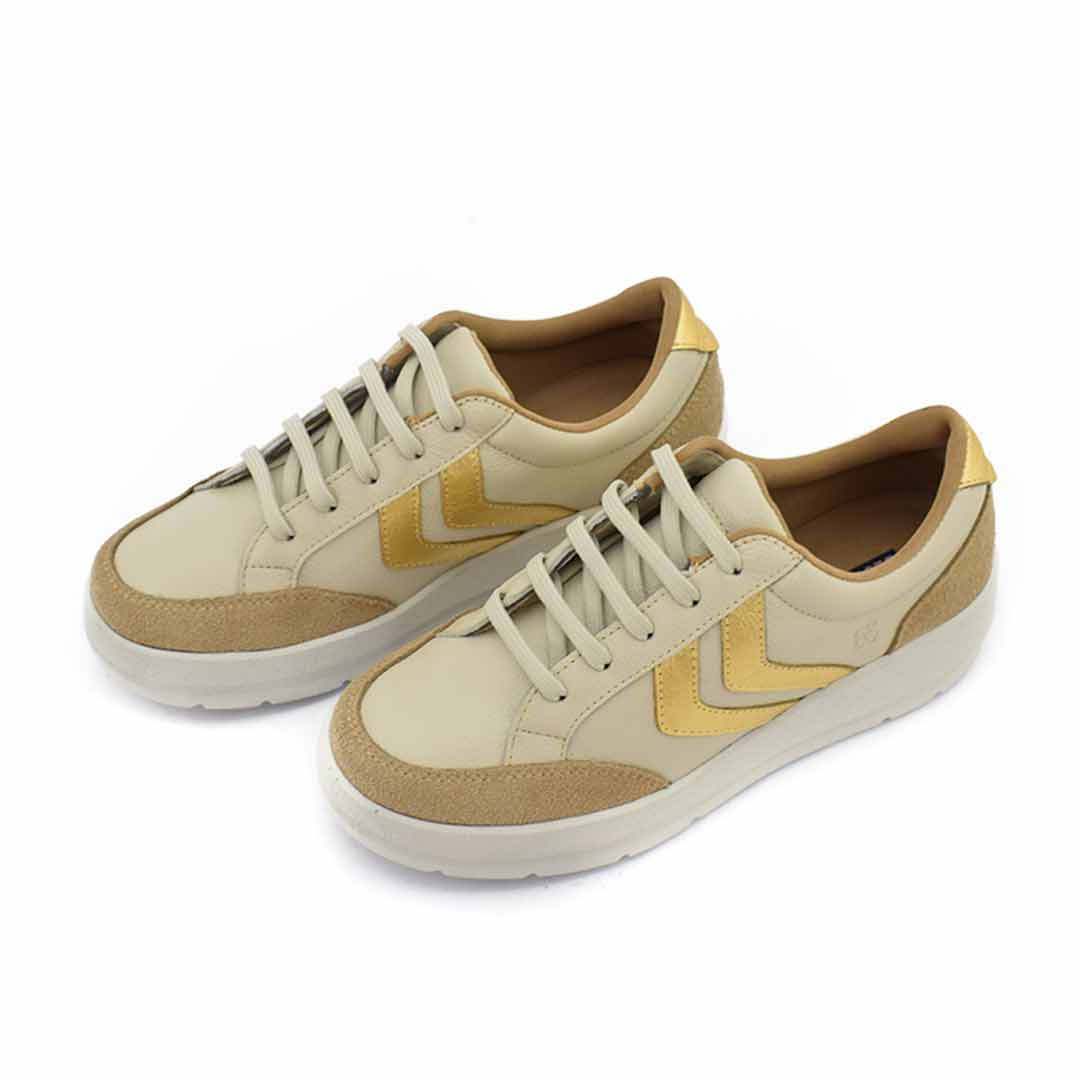 Zapatillas mujer Aitana cuero crema - Imagen 7