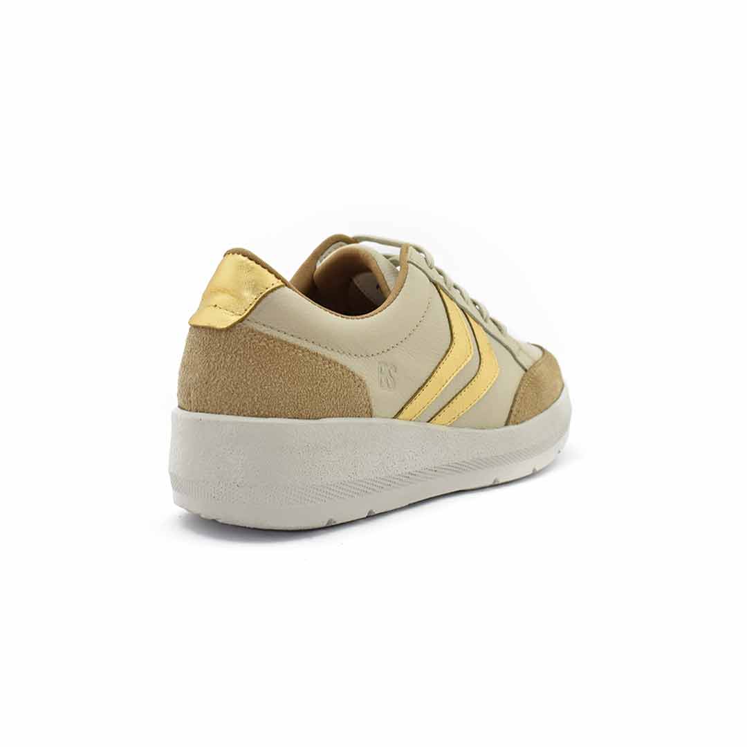 Zapatillas mujer Aitana cuero crema - Imagen 5