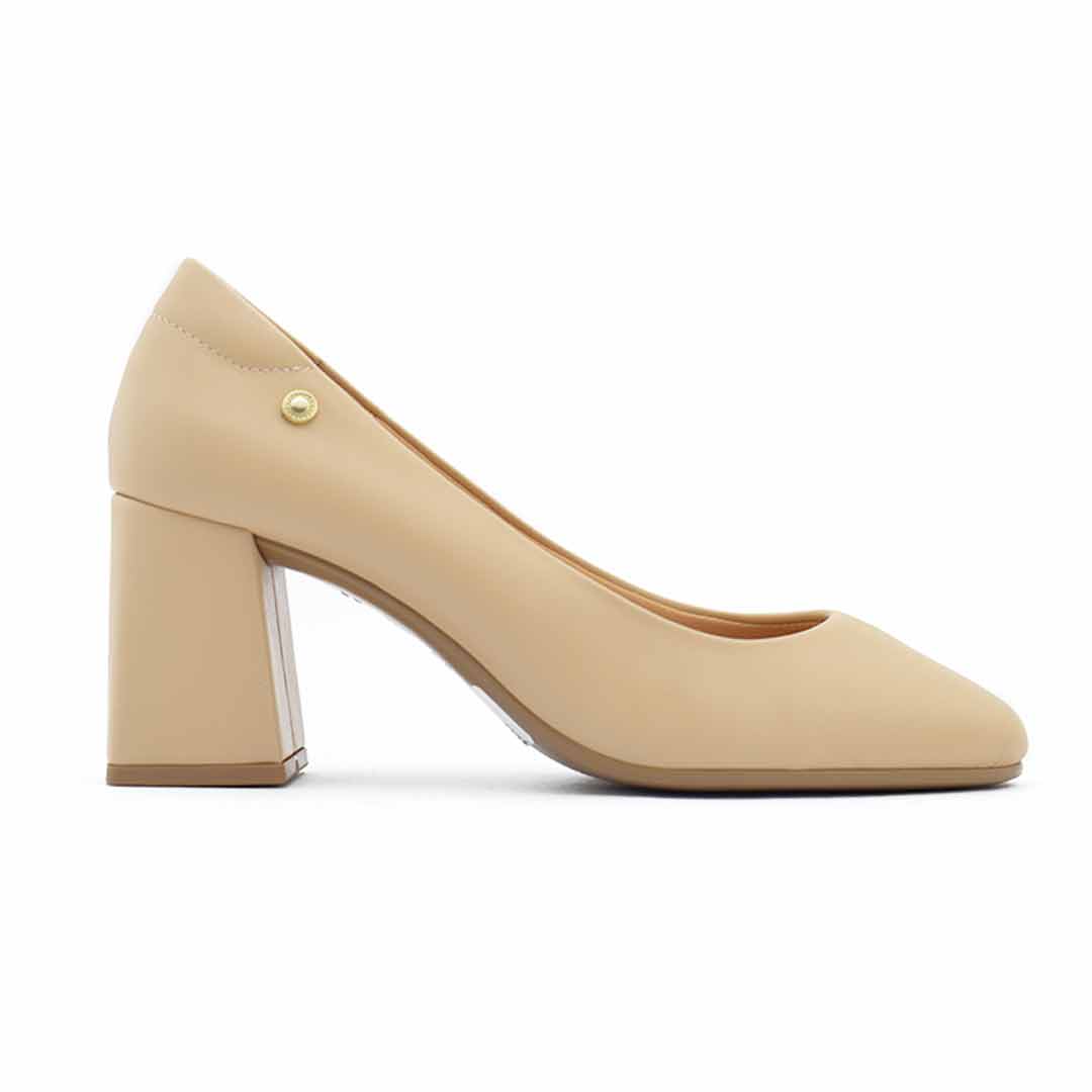 Stiletto taco ancho mujer Tina nude - Imagen 3