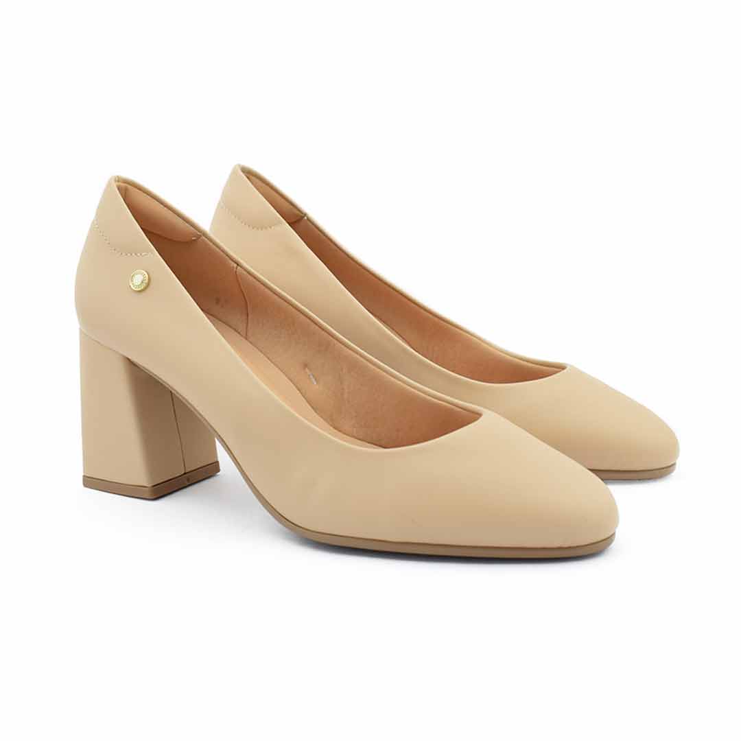 Stiletto taco ancho mujer Tina nude - Imagen 2