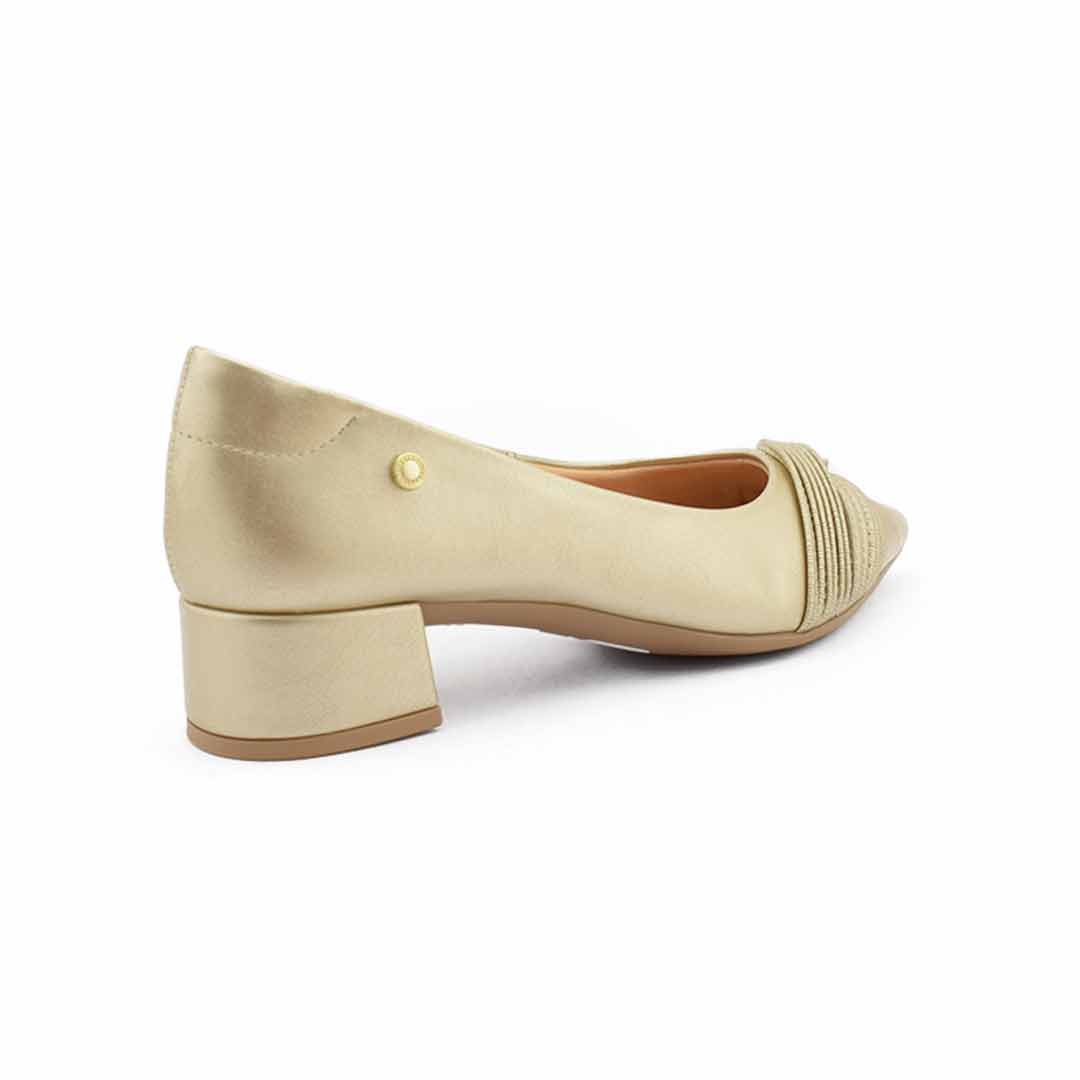 Stiletto taco bajo mujer Oriana champagna - Imagen 4