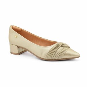 Stiletto taco bajo mujer Oriana champagna