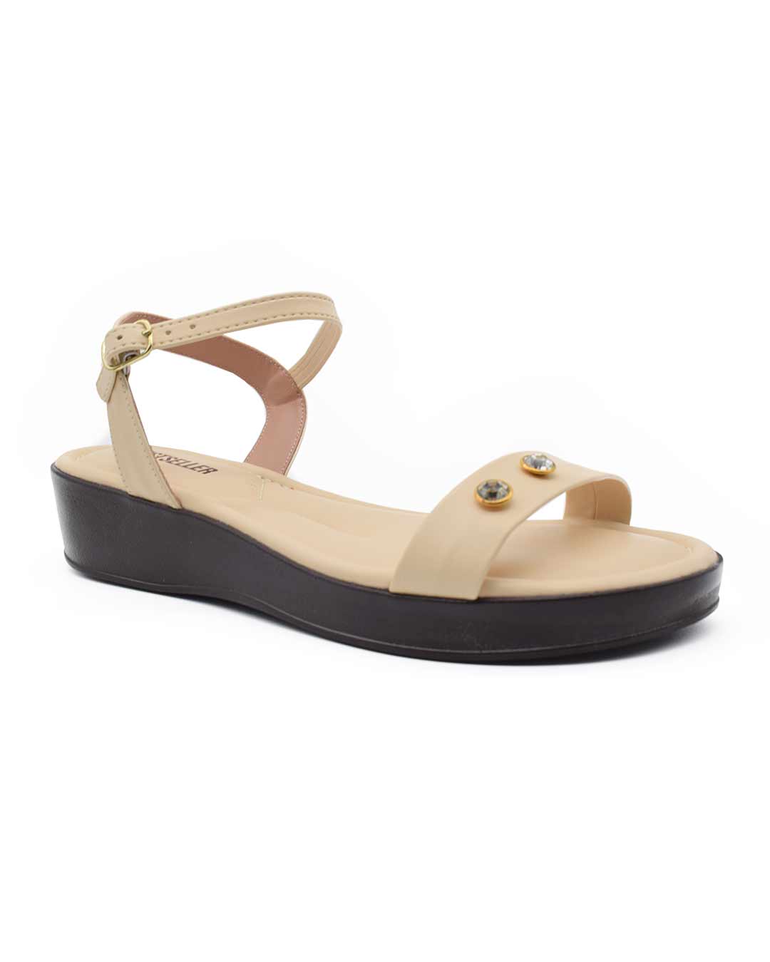 Sandalias mujer plataforma baja Cady beige