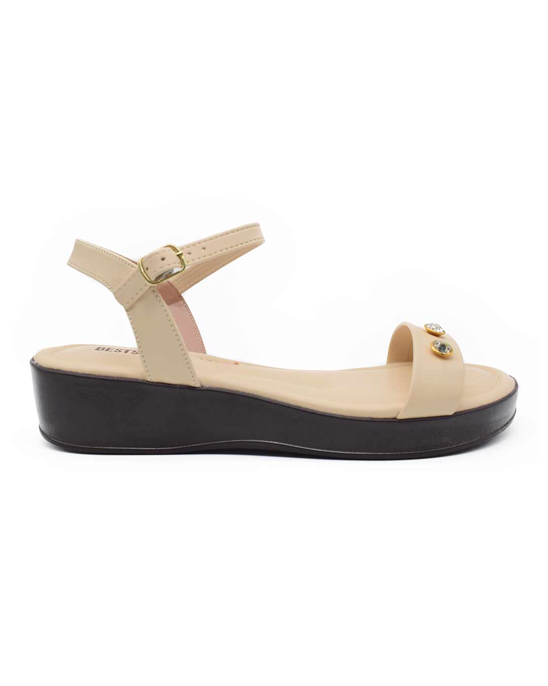 Sandalias mujer plataforma baja Cady beige - Imagen 4