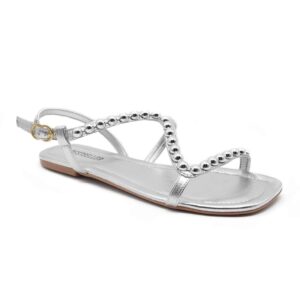Sandalias bajas mujer Dora confort plata