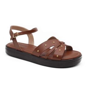 Sandalias mujer plataforma Caye marrones