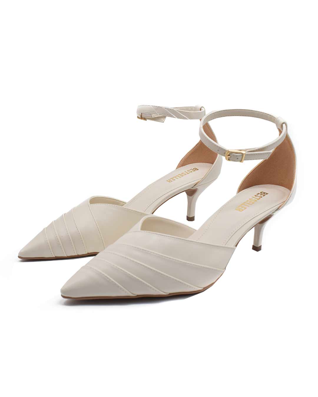 Stiletto taco fino mujer Dana blanco - Imagen 2