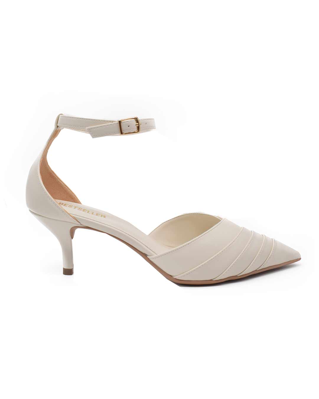 Stiletto taco fino mujer Dana blanco - Imagen 4