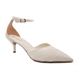 Stiletto taco fino mujer Dana blanco