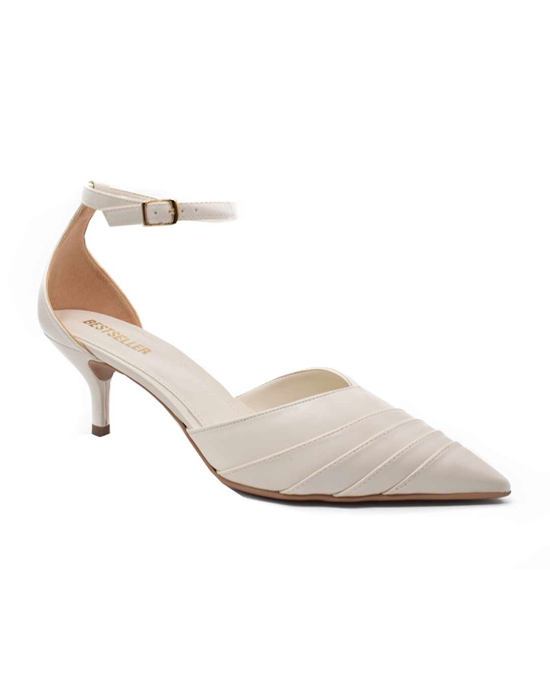 Stiletto taco fino mujer Dana blanco