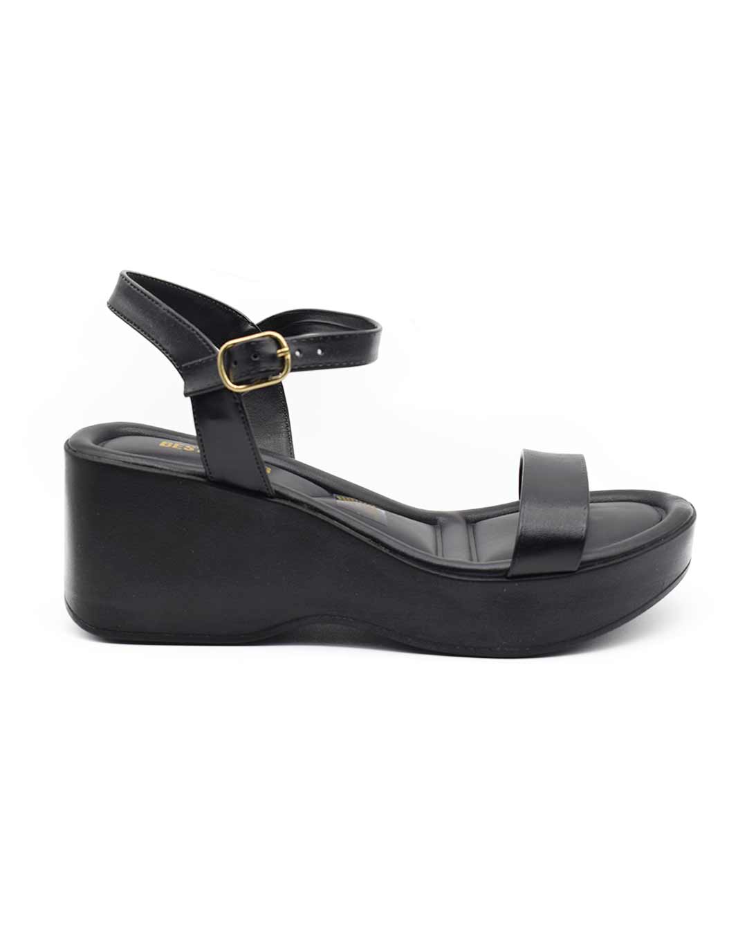 Sandalias mujer plataforma Inga negras - Imagen 2