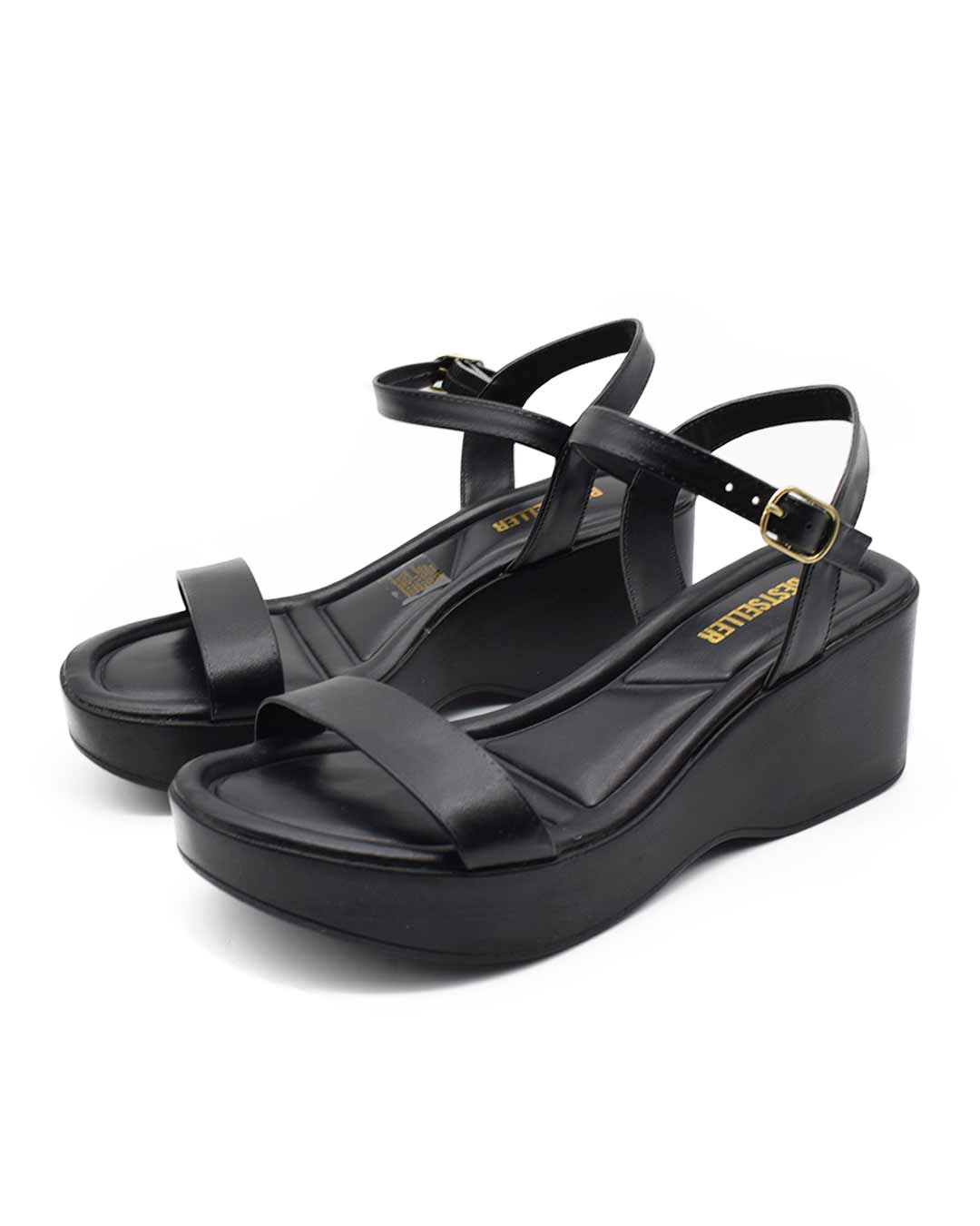 Sandalias mujer plataforma Inga negras - Imagen 3