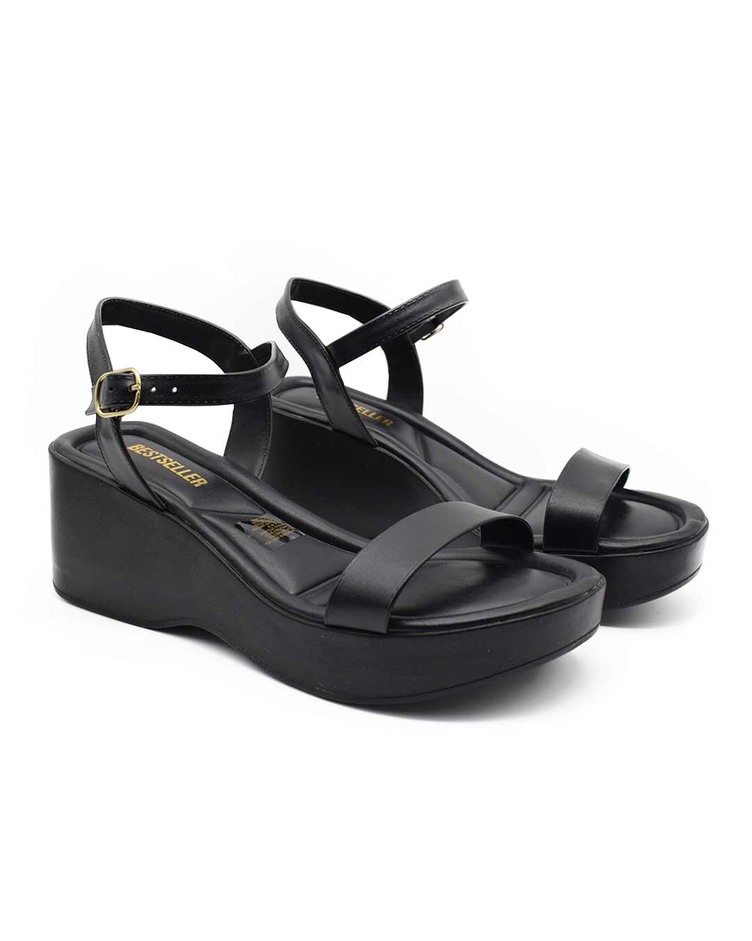 Sandalias mujer plataforma Inga negras - Imagen 4